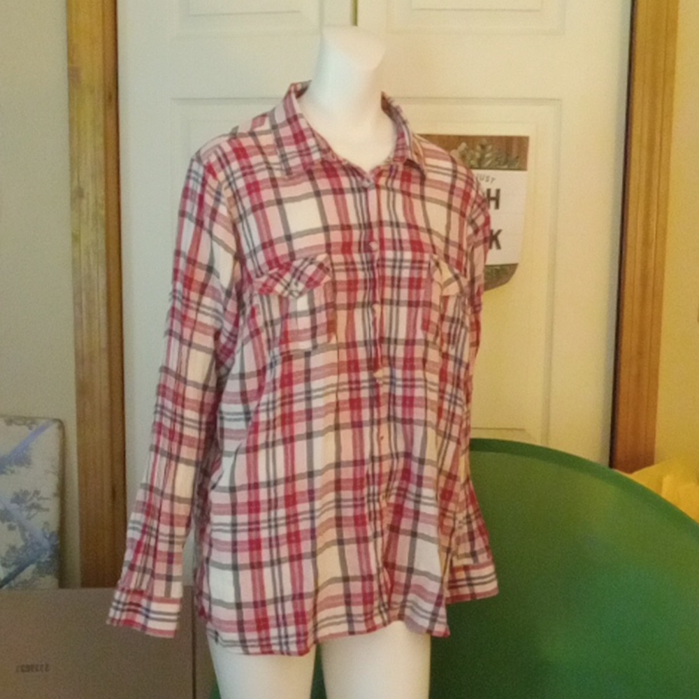 Pink plaid shirt